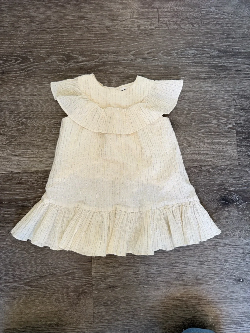 Molo Cream Ruffle Hem Girls' Dress